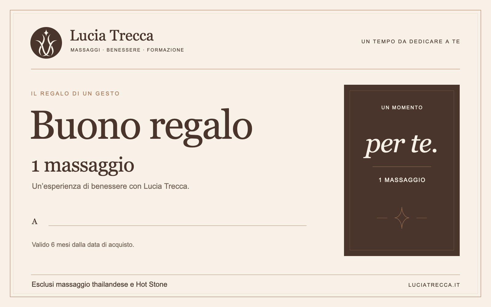 Buono regalo da 1 massaggio